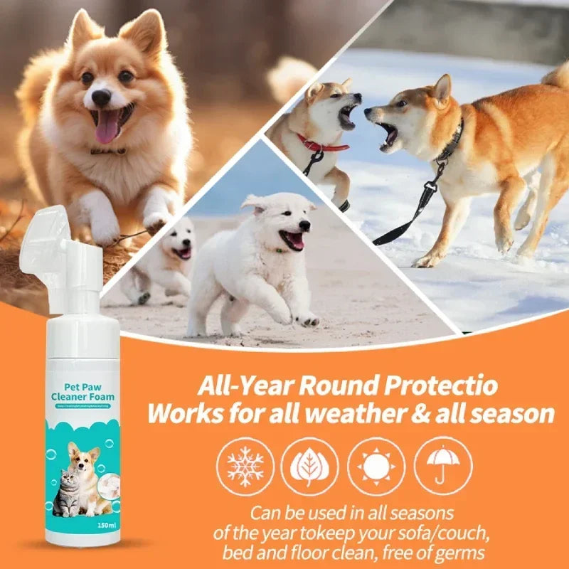150 Ml Pet Paw Cleaning Foam – Gentle & Easy Clean