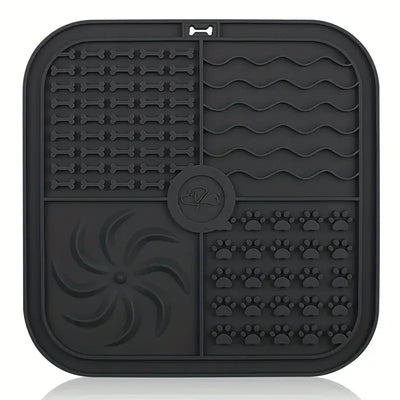 Silicone Dog Lick Mat with Suction Cups – Slow Feeder & Anxiety Relief Pad Square