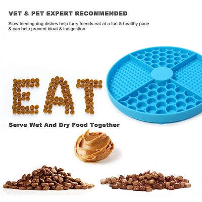 Silicone Lick Mat with Suction Cups – Calming Slow Feeder