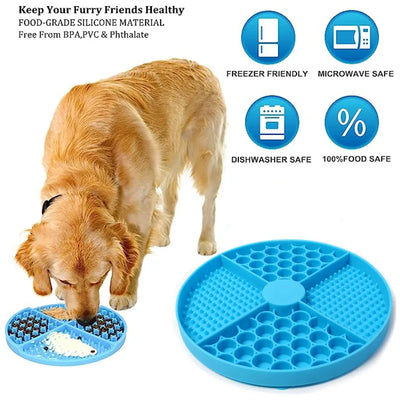Silicone Lick Mat with Suction Cups – Calming Slow Feeder