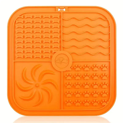Silicone Dog Lick Mat with Suction Cups – Slow Feeder & Anxiety Relief Pad Square